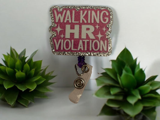 Walking HR badge reel