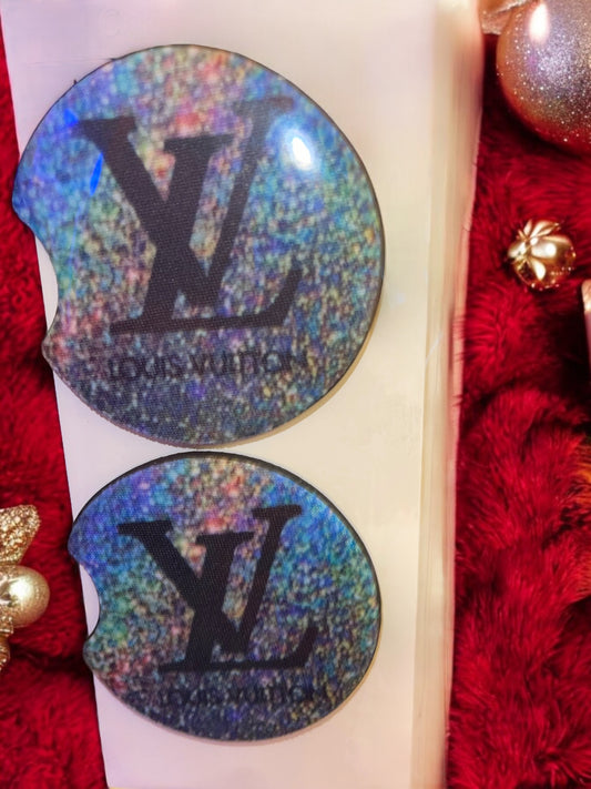 LV holographic Car coaster set