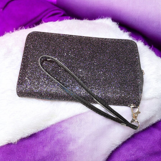 Purple/Black wristlet Wallet